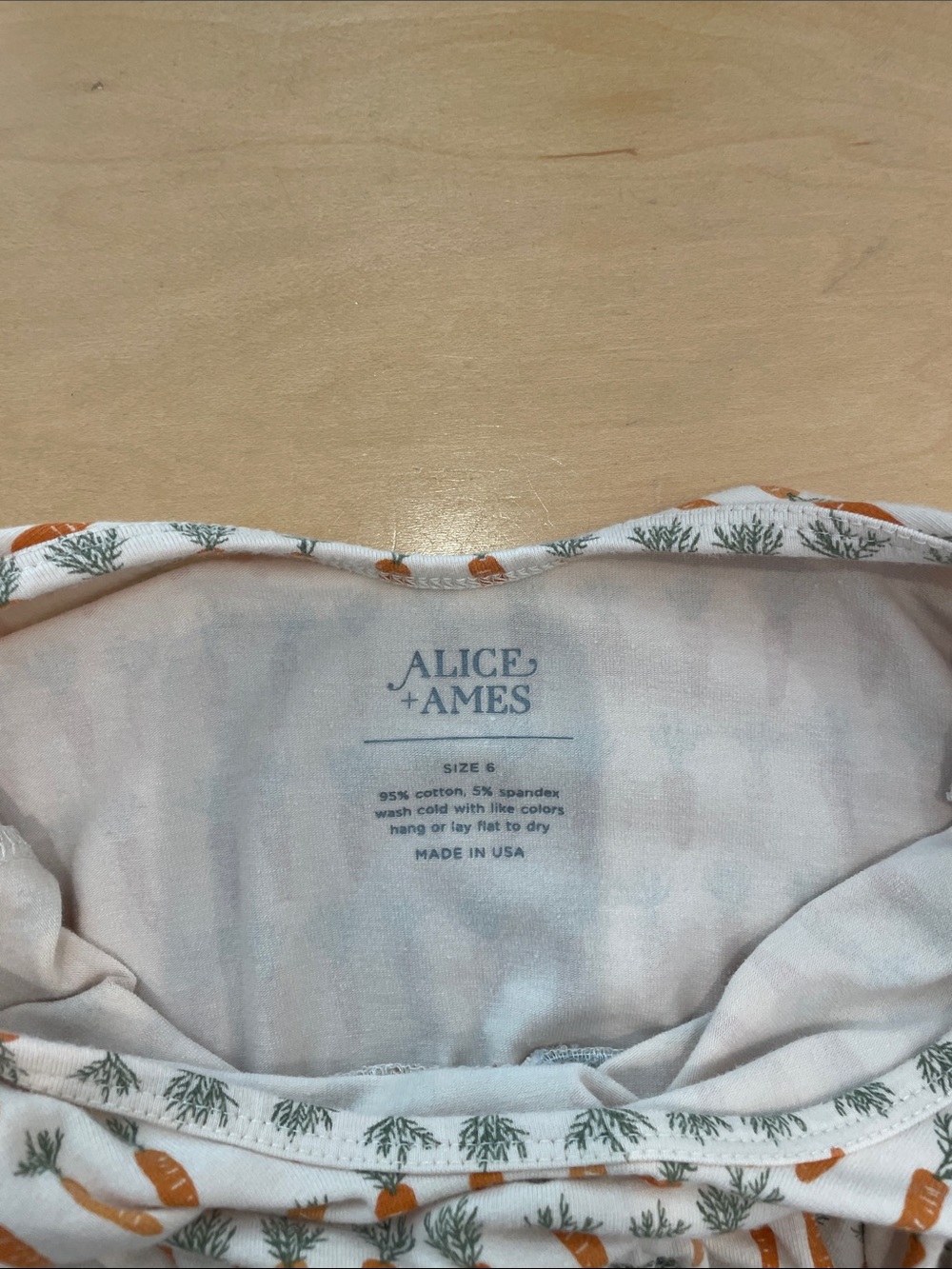 Alice + Ames Girls' White Carrot Print Casual Dress - Size 6